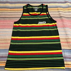 Pacific Surf Jamaica Tank Top Mens XL Striped Sleeveless Casual Shirt‎